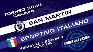 Fecha 12 San Martín de Burzaco vs Sportivo Italiano  EN VIVO [upl. by Htiaf]