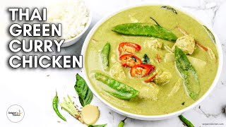 Thai Green Curry Chicken  Thai Green Curry with Chicken  Thai Green Curry Recipe  Kaeng Khiao Wan [upl. by Aihsekal]