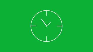 Copyright free Green screen clock video  New clock animation video footage on green background [upl. by Honebein]