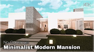 BLOXBURG  Minimalist Modern Mansion  NoGamepass  House Speedbuild [upl. by Ian]