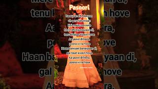 Pasoori Lyrics 💫 Ali Sethi amp Shae Gill pasoori lyrics alisethi shaegill music song trending [upl. by Gunilla567]