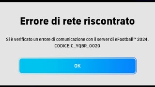 Heres how to fix it CODECYQBR0020 in eFOOTBALL 2024 [upl. by Honoria]