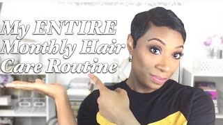 My Hair Care Routine 2016  Short Relaxed Hair [upl. by Warfourd]