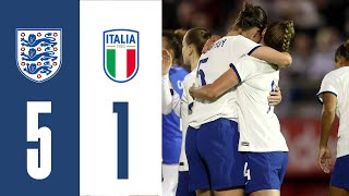 WubbenMoy Scores First Lionesses Goal  England 51 Italy  Highlights [upl. by Firehs499]