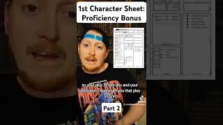 Proficiency Bonus pt2 dnd dnd5e dungeonsanddragons dungeonmaster ttrpg rpg charactersheet [upl. by Enened305]