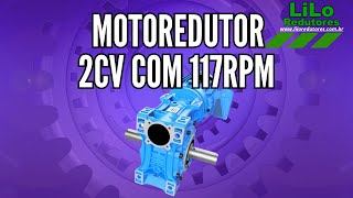 Motoredutor WCG01 com Motor de 2cv e 117rpm Weg Cestari Trifásico 115 NDJ [upl. by Eeldarb]