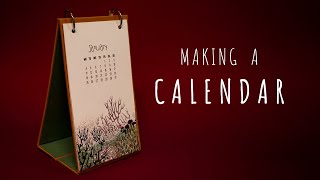 How I made a 2021 CALENDAR  DIY Desk calendar Reusable calendar base [upl. by Charlean]