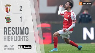 Highlights  Resumo SC Braga 21 Paços de Ferreira Liga 2122 22 [upl. by Vieva163]