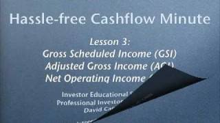 Investor Training Video 3  Calculating Income GSI AGI and NOI [upl. by Vassili]