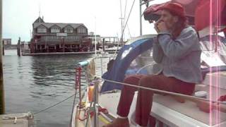 Pierre Beauregard Provincetown MA harmonica player performs on Skylark 36 Pearson sailboat [upl. by Baal]