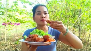 Spicy Food  Cooking Pork Recipe amp Eating Very Delicious [upl. by Adnirol]