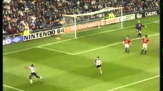 1997  Manchester Utd 2 Derby 3  Paulo Wanchopes wonder goal  BBC Radio Derby commentary [upl. by Gnem262]