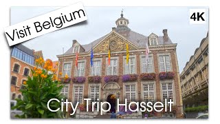 Hasselt City Tour Limburg Belgium  Virtual Walk 4K [upl. by Ajnat]