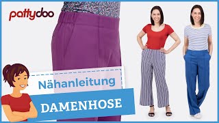 Schmal oder weit  diese Hose musst du nähen Anleitung für tapered amp wide leg Hose mit Gummibund [upl. by Nodababus]