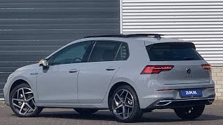 Volkswagen NEW Golf 8 in 4K 2020 Style Moonstone Grey 18 inch quotDallasquot Walk around amp detail inside [upl. by Nynahs]