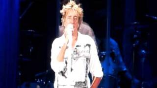 Rod Stewart Love Train soccer balls and Hot Love Live Calgary Alberta Aug 1409 [upl. by Kaasi]