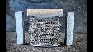 Forging Knife From Ball Chain And 52100 Steel [upl. by Marin]