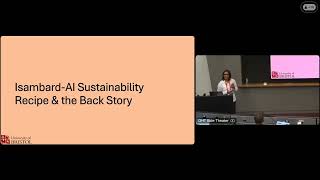 MUG 24 Day 21  Keynote Talk IsambardAI Sustainability Recipes [upl. by Kari360]