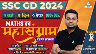 SSC GD 2024  SSC GD Math Classes By Abhinandan Sir  SSC GD Practice Set  Day 6 [upl. by Ellevart]