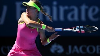 Eugenie Bouchard vs Irina Camelia Begu Highlights HD PART 2 Australian Open 2015 [upl. by Adnileb78]