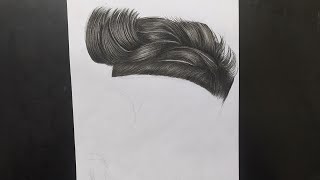 How to draw hair  Realistic male hair and beard sketching charcoal pencil portrait drawing [upl. by Maurine]