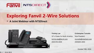 Exploring Fanvil NEW 2 Wire Solution With NTSDirect [upl. by Leiso970]