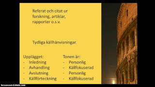 Utredande text Svenska 2 och Svenska 3 [upl. by Gavan]