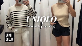 Uniqlo New In Try On Vlog  Shopping Wardrobe Staples [upl. by Chelsie458]