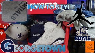 HOW TO STYLE AIR JORDAN 6 GEORGETOWN [upl. by Lehacim916]