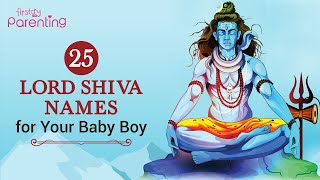 Lord Shiva Names for Baby Boys With Meanings [upl. by Enitsua]