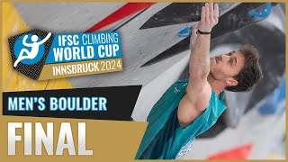 Mens Boulder final  Innsbruck 2024 [upl. by Marys62]