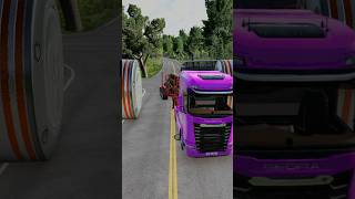 Segra Trucks vs Bollards Vid52 beamngdrive automobile beamngcrash gaming [upl. by Otreblanauj153]