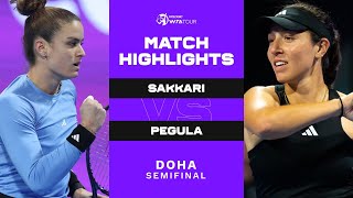 Maria Sakkari vs Jessica Pegula  2023 Doha Semifinal  WTA Match Highlights [upl. by Irehj]