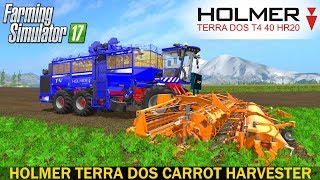 Farming Simulator 17 HOLMER TERRA DOS T4 40 HR20 CARROT HARVESTER [upl. by Tracee]