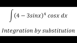 Calculus Help ∫ 43sinx4 cosx dx  Integration by substitution  Techniques [upl. by Ahsap]