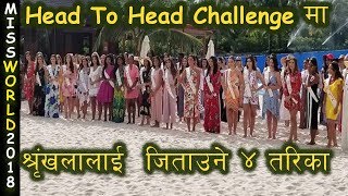 Shrinkhala Khatiwada लाई Head to Head Challenge मा यसरी जिताउनुहोस्  MISS WORLD 2018 [upl. by Angeli613]