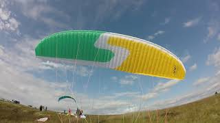 Paragliding  Marsden Moor UK  short flight [upl. by Weathers722]