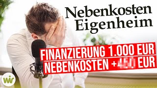 Monatliche Nebenkosten eines Eigenheims Berechnung Baufinanzierung [upl. by Anilra881]