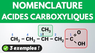 Nomenclature des ACIDES CARBOXYLIQUES ✅ Chimie organique [upl. by Lahsiv]