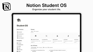 Notion Student OS Organize Your Studies for Academic Success [upl. by Suhcnip]