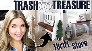 ⚫ THRIFT STORE MAKEOVER ⚫ TRASH TO TREASURE UPCYCLE [upl. by Aloise2]