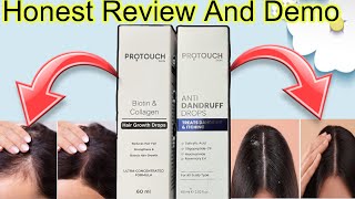 PROTOUCH Biotin amp Collagen Hair Growth Drops  Protouch Anti Dandruff Drops  Honest Review amp Demo [upl. by Ribak]