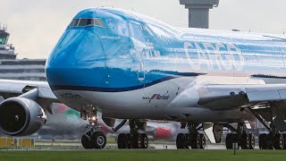 KLM Cargo Boeing 747 lineup amp take off  4K [upl. by Blasius]