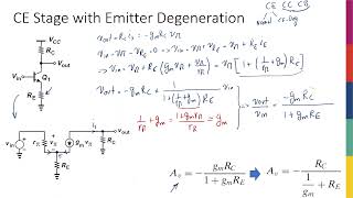 Week7  CE Stage with Emitter Degeneration [upl. by Corwin]