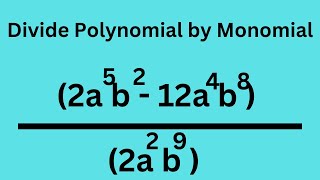 Divide Polynomial by Monomial Algebra [upl. by Sosthenna803]