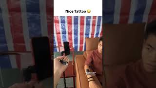 Ho gaya tattoo 😂 shorts shortsfeed youtube youtubeshorts viralvideo motivational [upl. by Alicia]