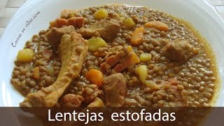 LENTEJAS ESTOFADAS Receta Sencilla y Sabrosa  Lentil stew  Tonio Cocina 43 [upl. by Henrik]