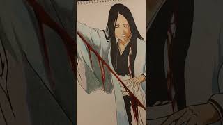 How I sketched Unohana Retsu in Bankai mode from quotBleach TYBWquot ref used w Prismacolor pencils [upl. by Dunston]