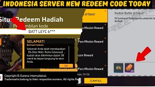 Indonesia Server New Redeem Code Today 🔥 ff Indonesia server new event today 🎯 [upl. by Sivrad209]