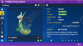 Serperior  Solo  7 Star Torterra Raid  Pokemon ScarletViolet [upl. by Haidabej]